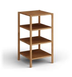 Libreria a giorno 3 ripiani rovere massello naturale