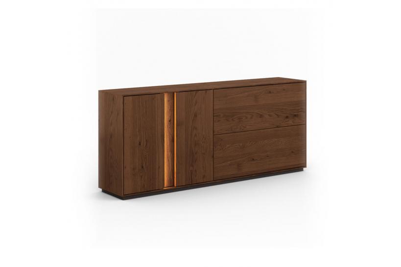 Credenza rovere massello tabacco moderna