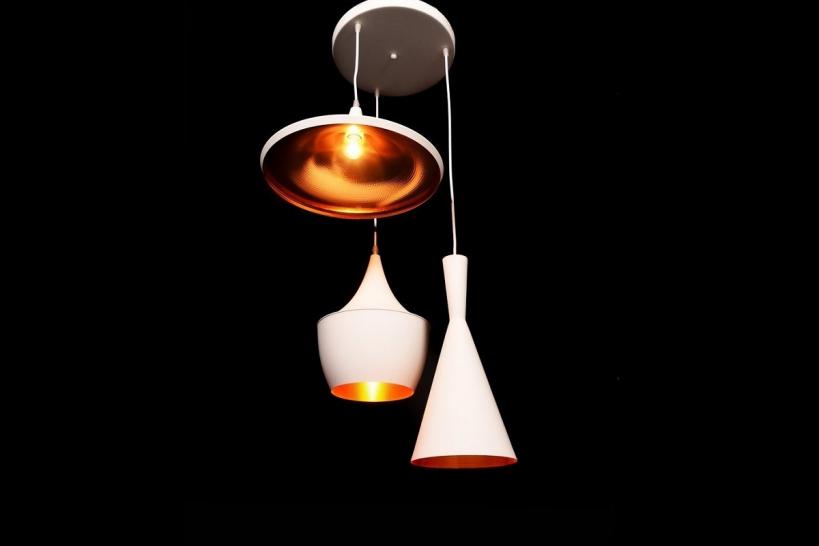 Lampadario a sospensione stile industriale Foggi W3 Bianco Lampadario a sospensione stile industriale Foggi W3 Bianco