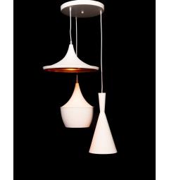 Lampadario a sospensione stile industriale Foggi W3 Bianco