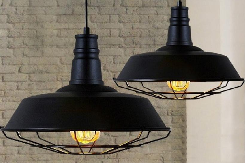 Lampadario a sospensione stile industriale Arigio D45 Nero Lampadario a sospensione stile industriale Arigio D45 Nero