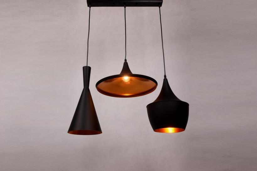 Lampadario a sospensione stile industriale Foggi Trio Nero Lampadario a sospensione stile industriale Foggi Trio Nero