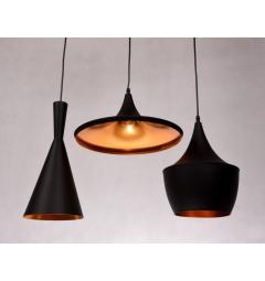  Lampadario a sospensione stile industriale Foggi Trio Nero