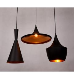  Lampadario a sospensione stile industriale Foggi Trio Nero