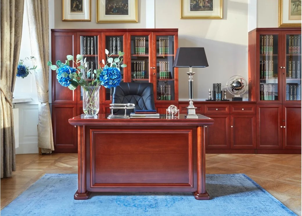 scrivania ufficio avvocato e segreteria avvocato in legno di noce