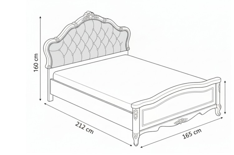 Dimensioni letto classico alla francese letto alla francese con testata imbottita stile classico
