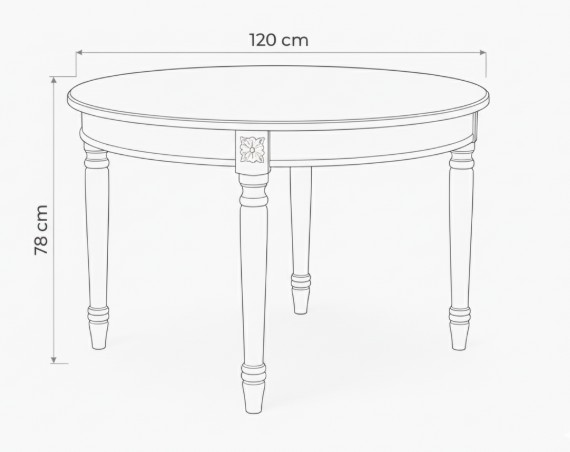 Il tavolo rotondo bianco provenzale Princess può essere utilizzato anche come tavolo per cucina provenzale tavolo rotondo bianco in legno stile provenzale