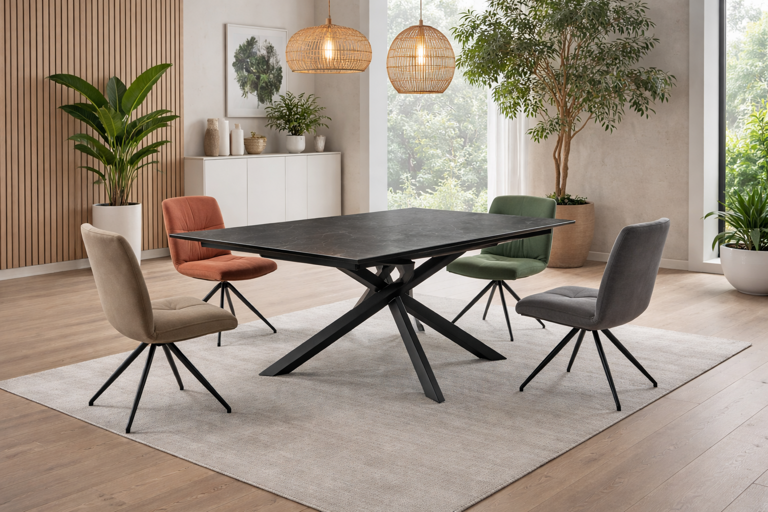 Tavolo moderno allungabile rettangolare