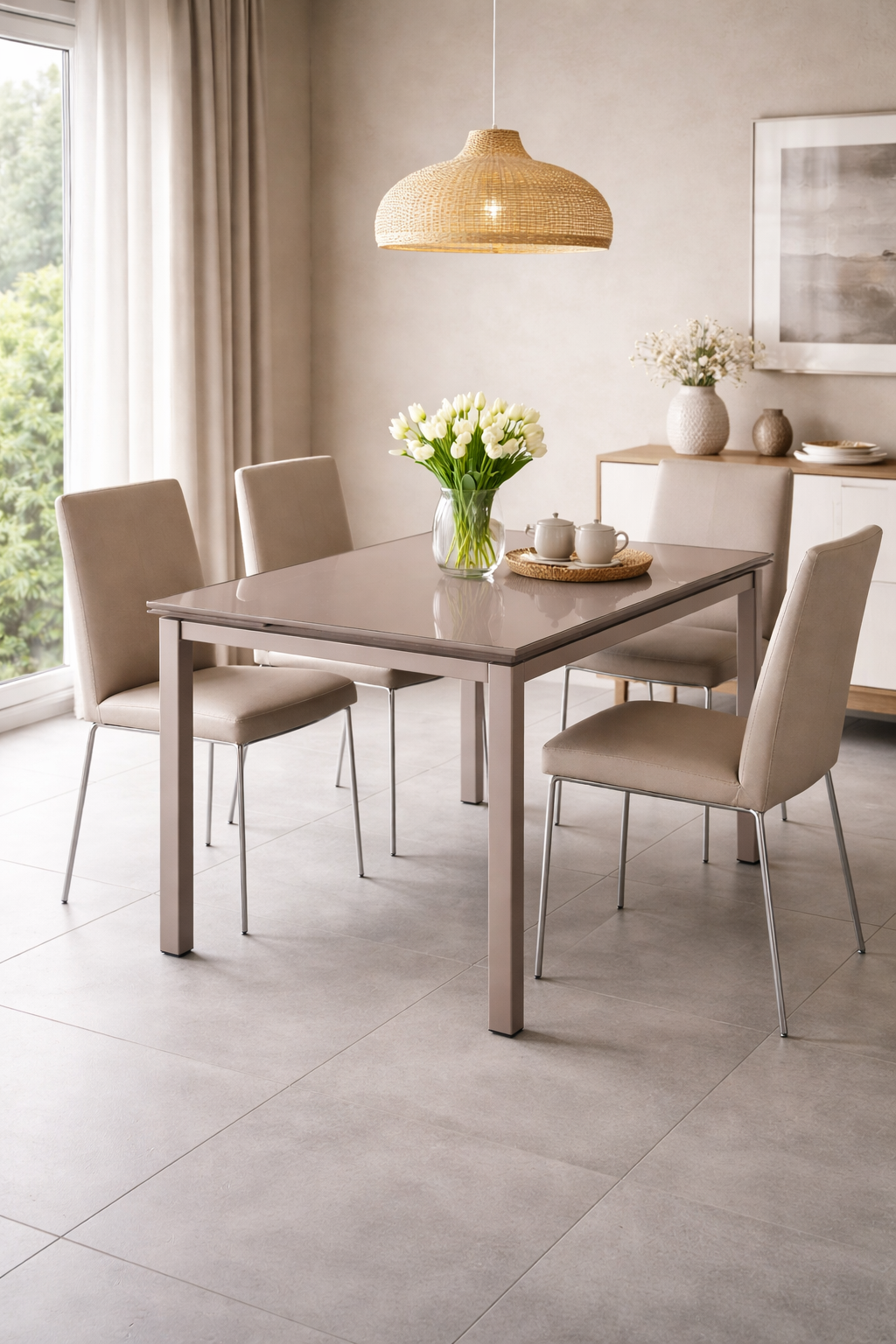 Tavolo moderno allungabile rettangolare