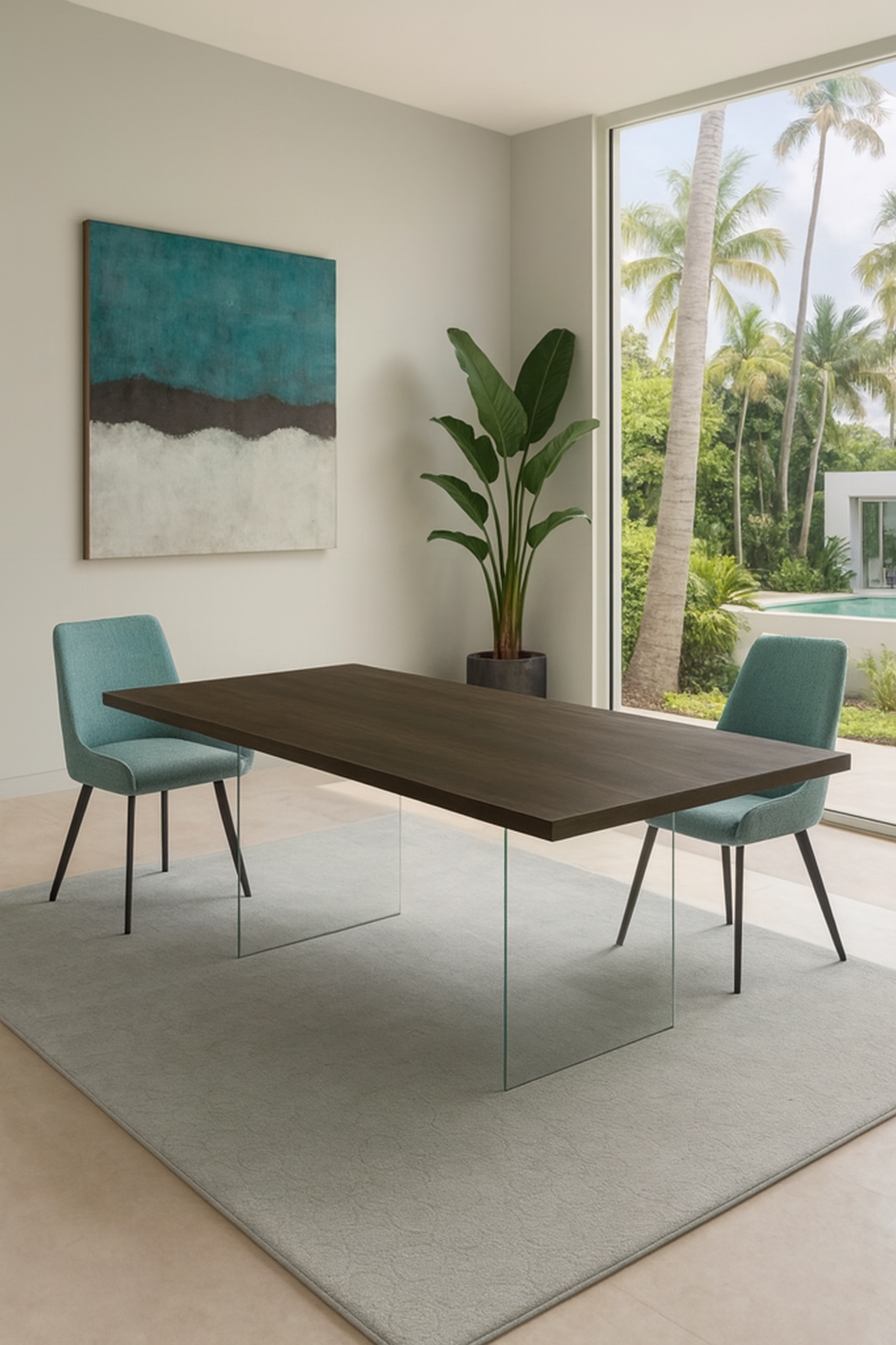 Tavolo moderno allungabile rettangolare