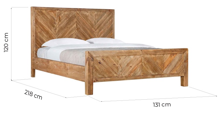 letto rustico legno massello pino
