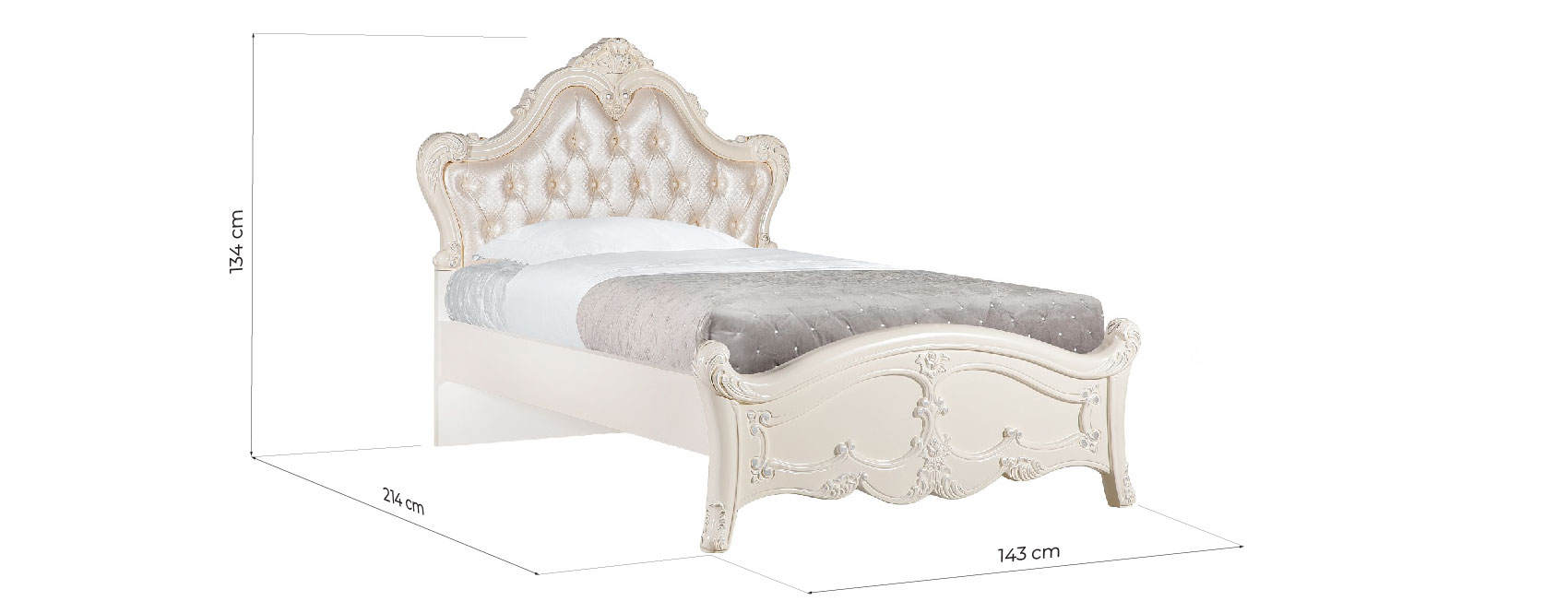 letto singolo classico imbottito trapuntato