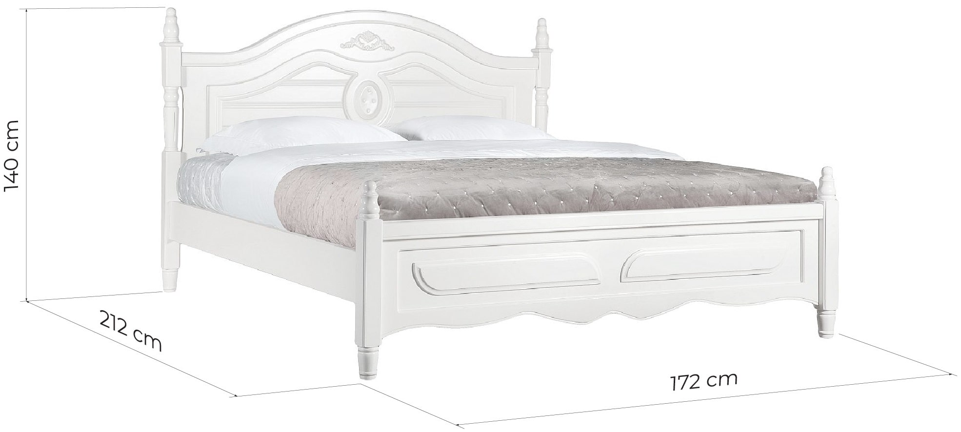 letto stile provenzale bianco