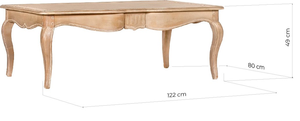 tavolino shabby chic in legno massello misure