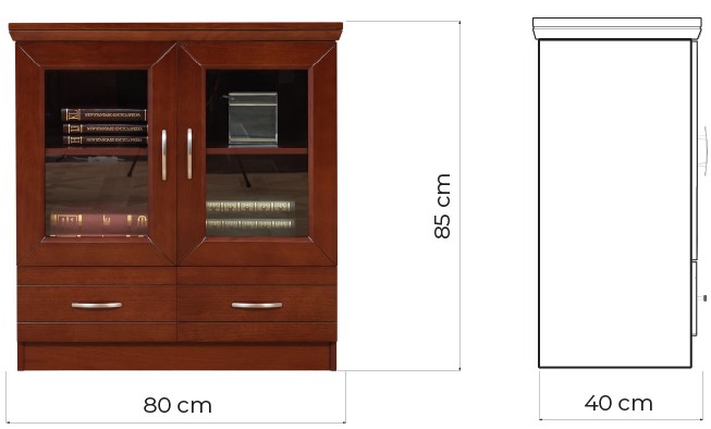 mobiletti studio legno due ante marrone noce prestige c725a