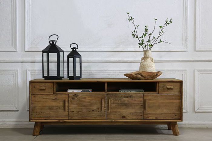 mobili tv legno massello naturale