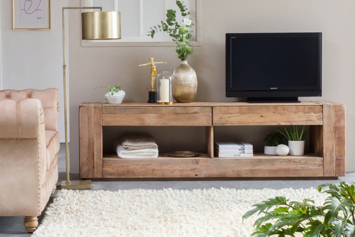 porta tv legno massello arrediorg