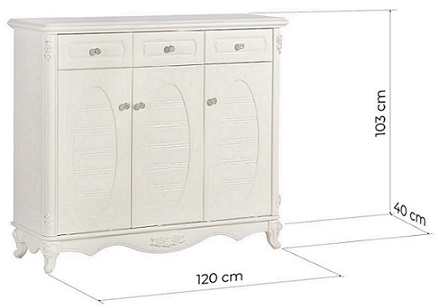 scarpiera classica legno misure
