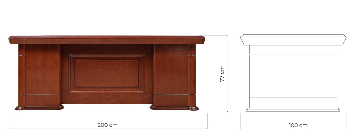 scrivanie classiche ufficio in legno 