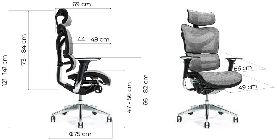 Sedia da Ufficio con Supporto Lombare, Sedia Ufficio Ergonomica con  Braccioli Regolabili in Rete Traspirante, Altezza Regolabile e Schienale  Inclinabile con Ruote Girevoli - Bricozone®