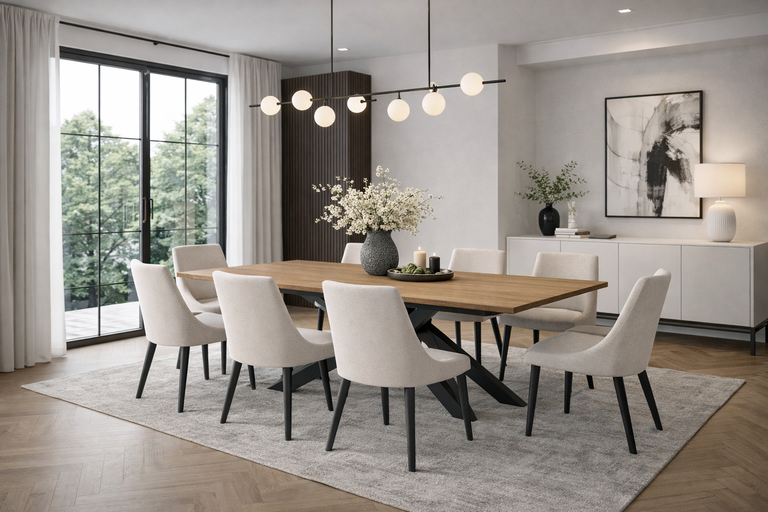 Tavolo moderno allungabile rettangolare