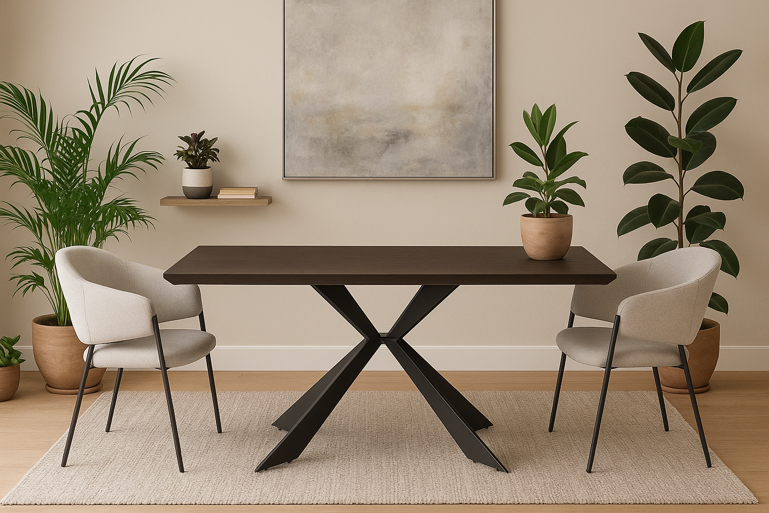 Tavolo moderno fisso rettangolare tavoro impiallacciato rovere termocotto fisso moderno