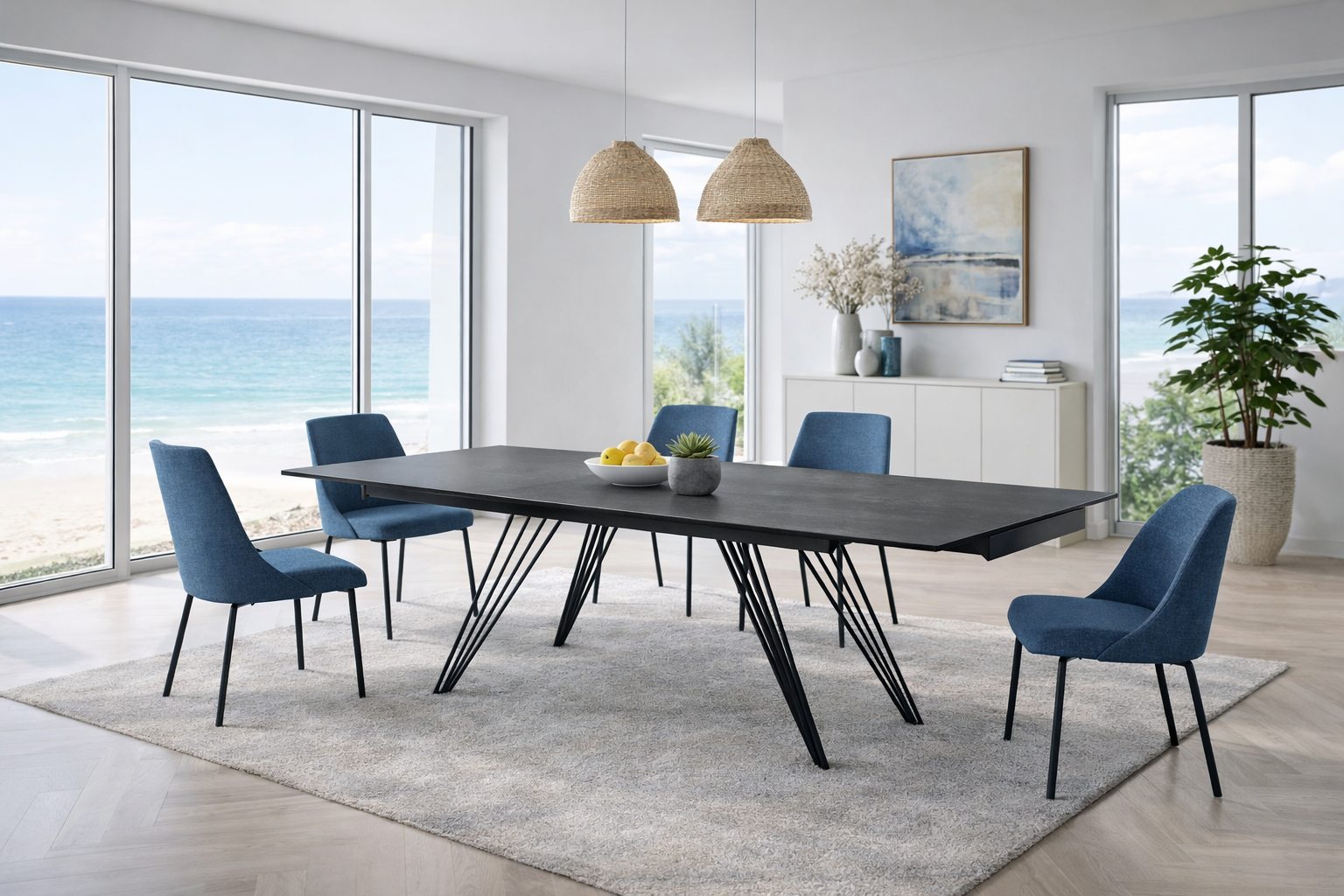 Tavolo moderno allungabile rettangolare