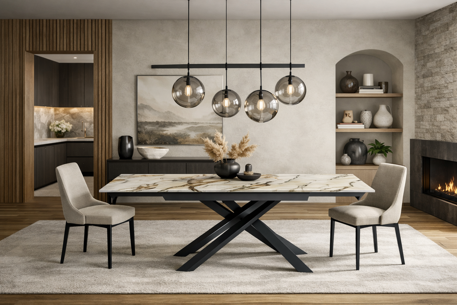 Tavolo moderno allungabile rettangolare