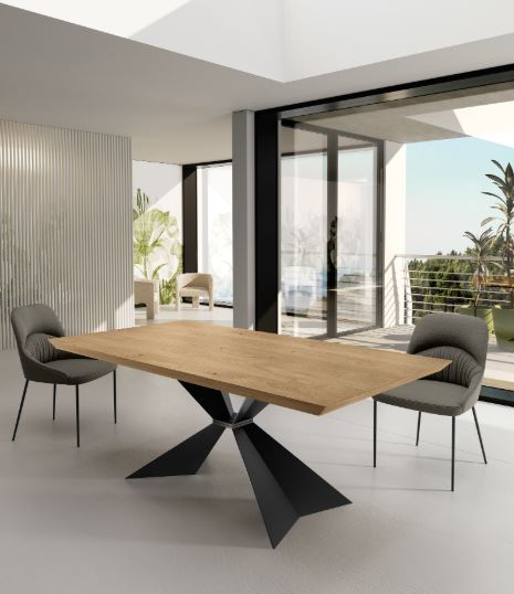 Tavolo design moderno allungabile rettangolare rovere naturale