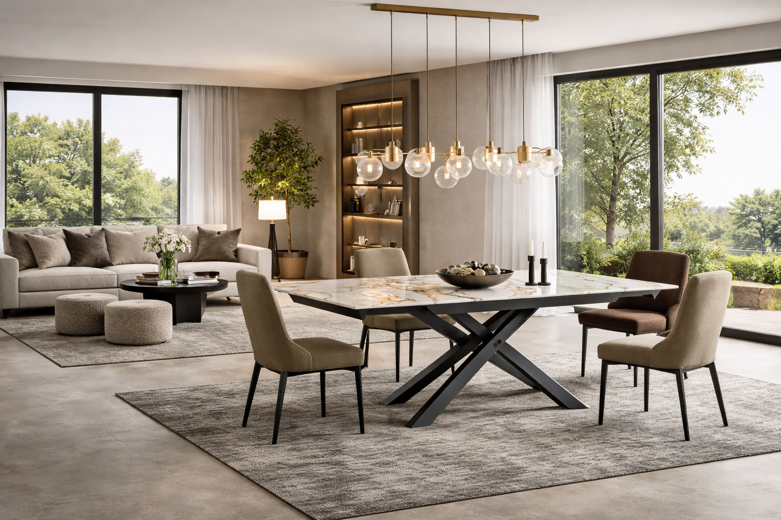 Tavolo moderno allungabile rettangolare