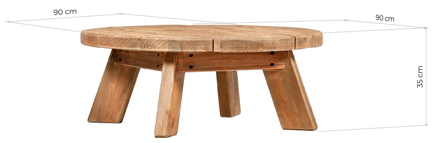 tavolo rustico basso legno massello pino stile vintage